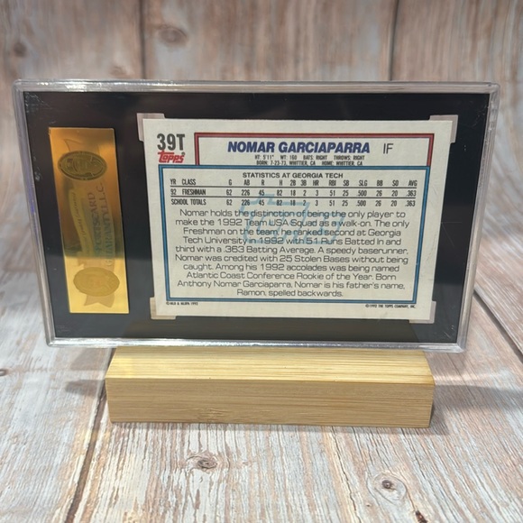 1992 Topps Traded #39T Nomar Garciaparra SGC Card 96 Mint Baseball Card #ME573 - Picture 3 of 3